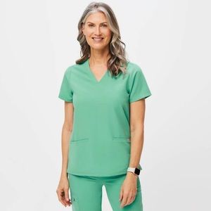 Figs Scrub Top Surgical Green
